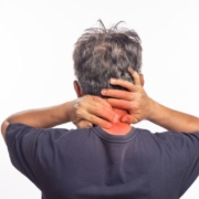 adult man with neck pain